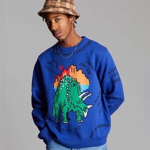 Teddy Fresh- SMALL- BLUE- Gone but not Forgotten CREWNECK sweater- UNISEX